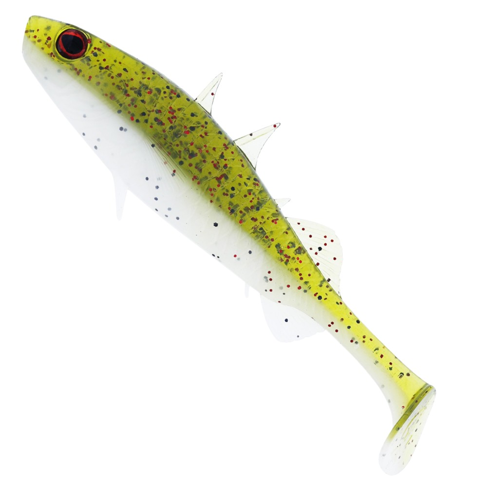 Westin Stanley the Stickleback Shadtail - Gummifisch Seaweed Pearl - 5,5cm - 1,5g - 4 Stück