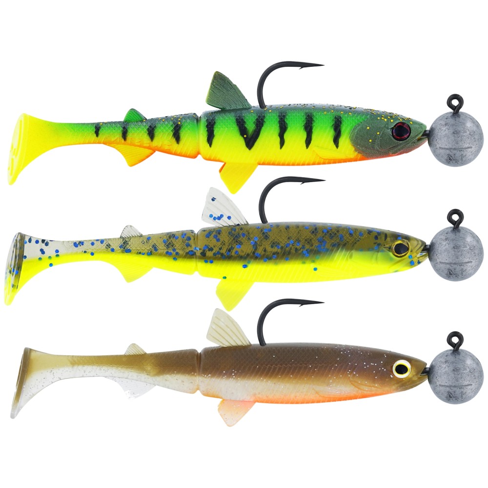 Westin HypoTeez Shadtail R' N R - Gummifisch, vormontiert Dark Water Mix 21 - 6,5cm - 3g - Gr.4 - 3 Stück