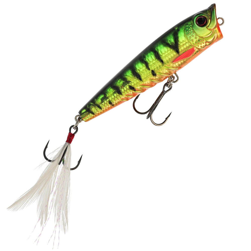 Westin Spot-On Popper - Topwaterköder Firetiger Flash - 6,5cm - 7g - 1 Stück
