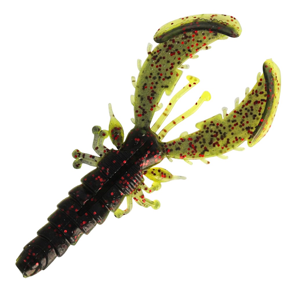 Westin CreCraw Slim Creaturebait - Krebs Black/Chartreuse - 5,5cm -1,5g - 6 Stück