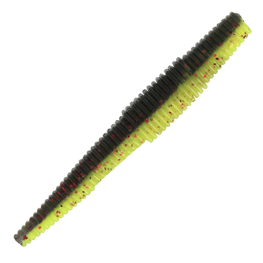 Westin Ned Worm Slim - Wurm Black/Chartreuse - 5,5cm 1,5g - 6 Stück
