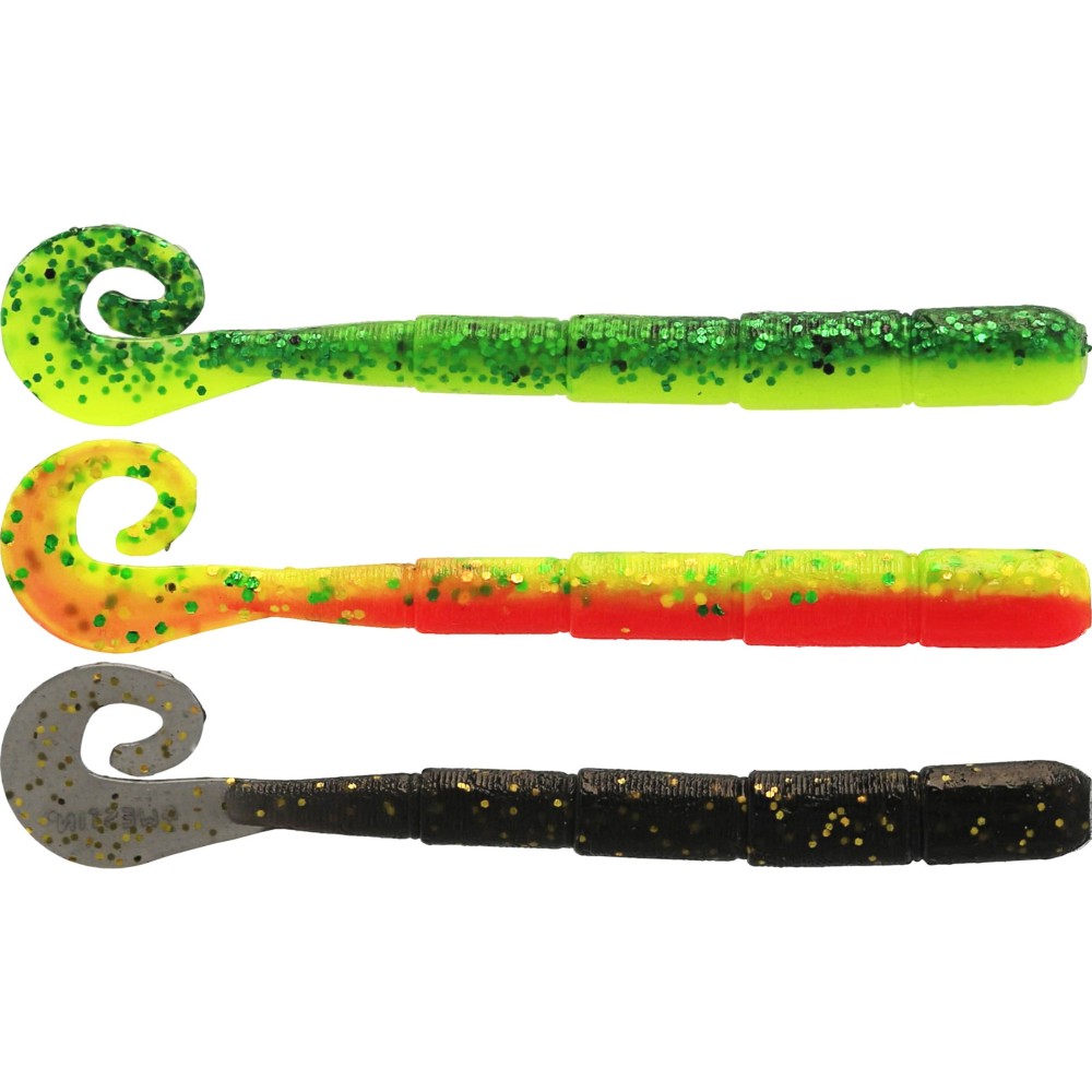 Westin Ned Worm Curltail - Wurm Dark Water Mix 23 - 5cm - 0,5g - 6 Stück