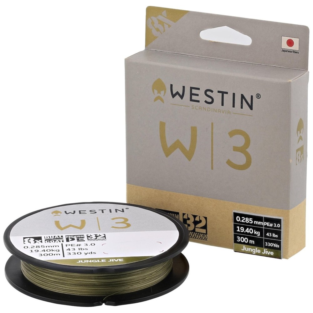 Westin W3 Deadbait 8-Braid Deadbait - Geflochtene Schnur Jungle Jive - 300m - 0,285mm - 19,4kg