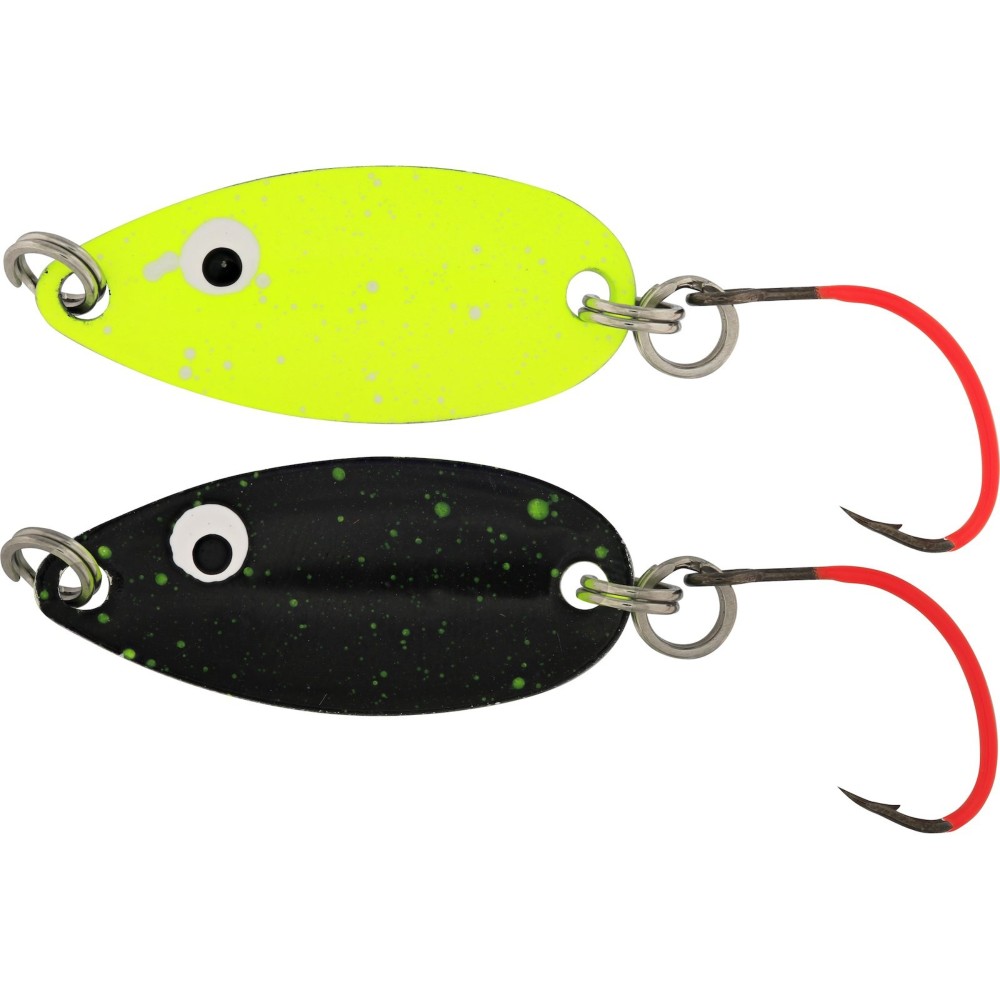 Westin Fidusen Slim (Ultimate) - Spoon Black/Chartreuse Splat (Ultimate) - 3,3cm - 3g - 1 Stück