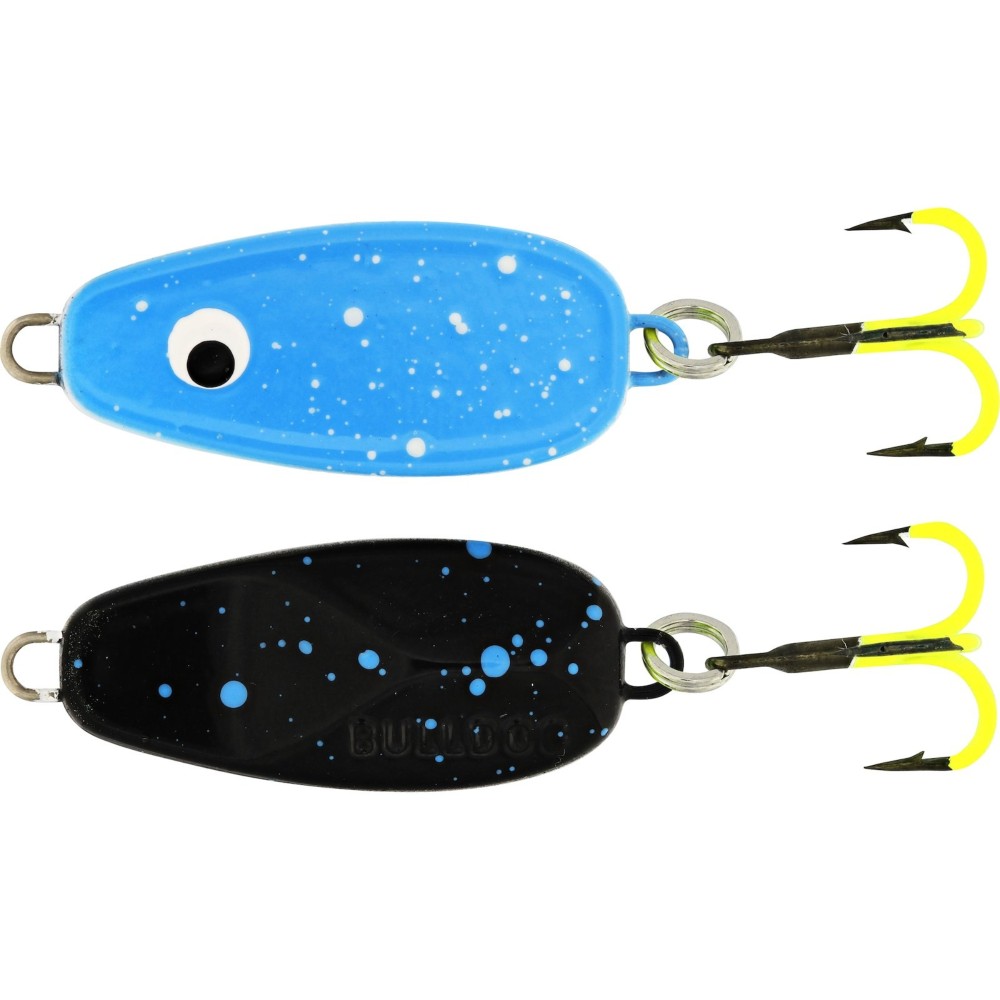 Westin Bulldog (Ultimate) - Spoon Black/Blue Splat (Ultimate) - 3,3cm - 4g - 1 Stück