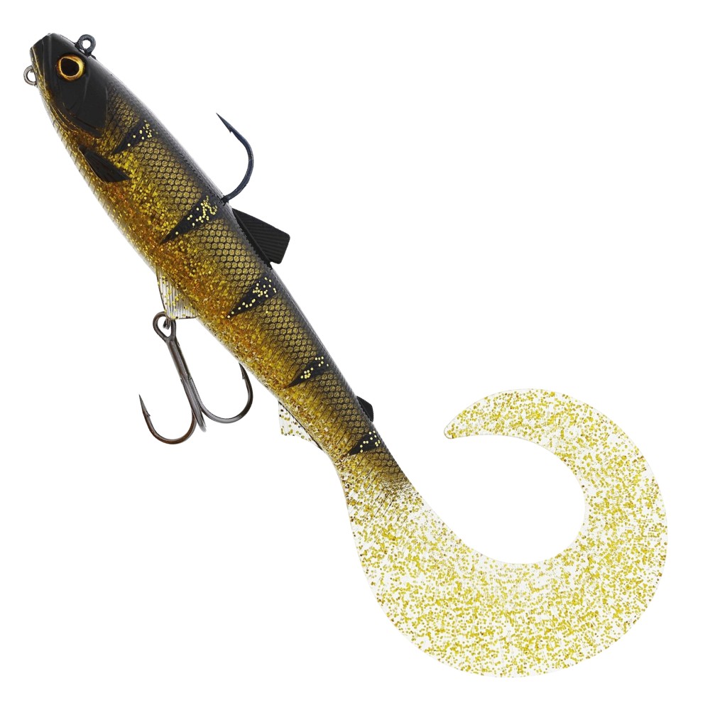 Westin Bullteez Curltail R2F sinking - Gummifisch, vormontiert Cola Perch - 16cm - 35g - 1 Stück