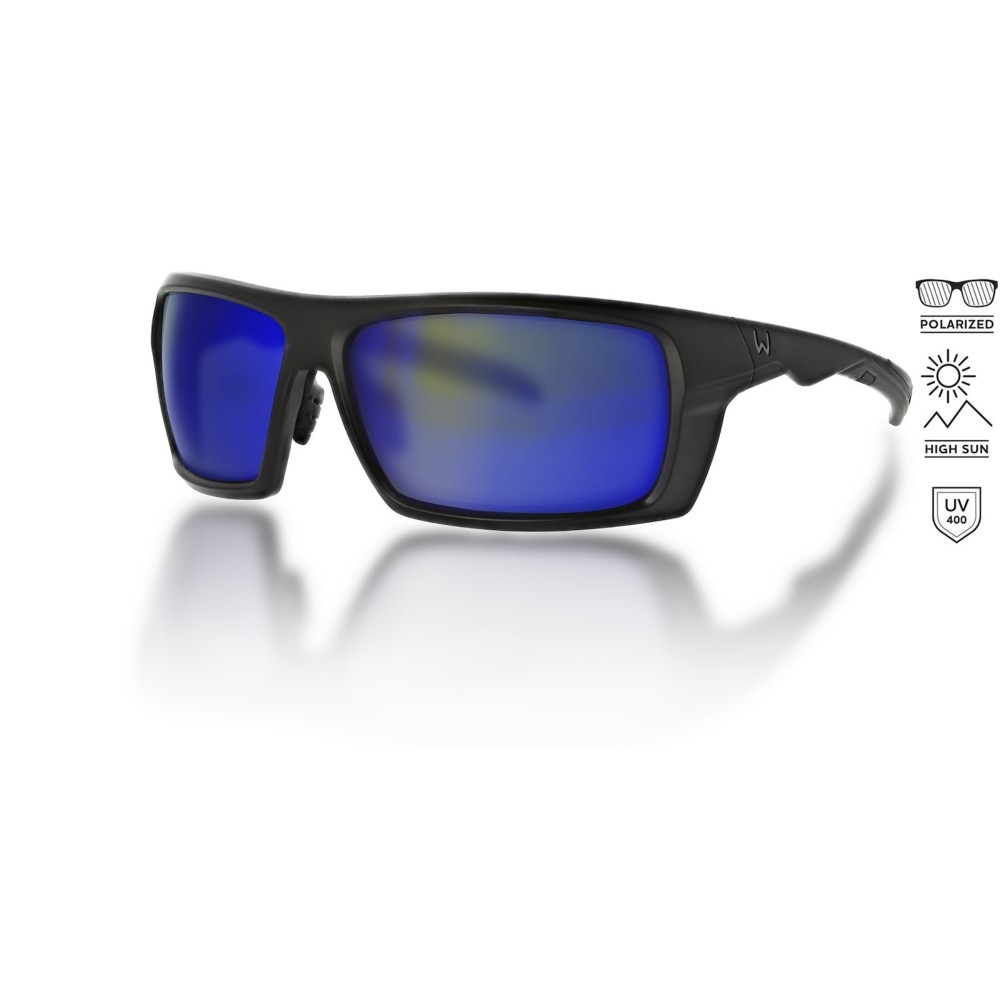 Westin W6 Sport 30 - Polarisationsbrille Matte Black - LB Smoke LM Blue AR Blue