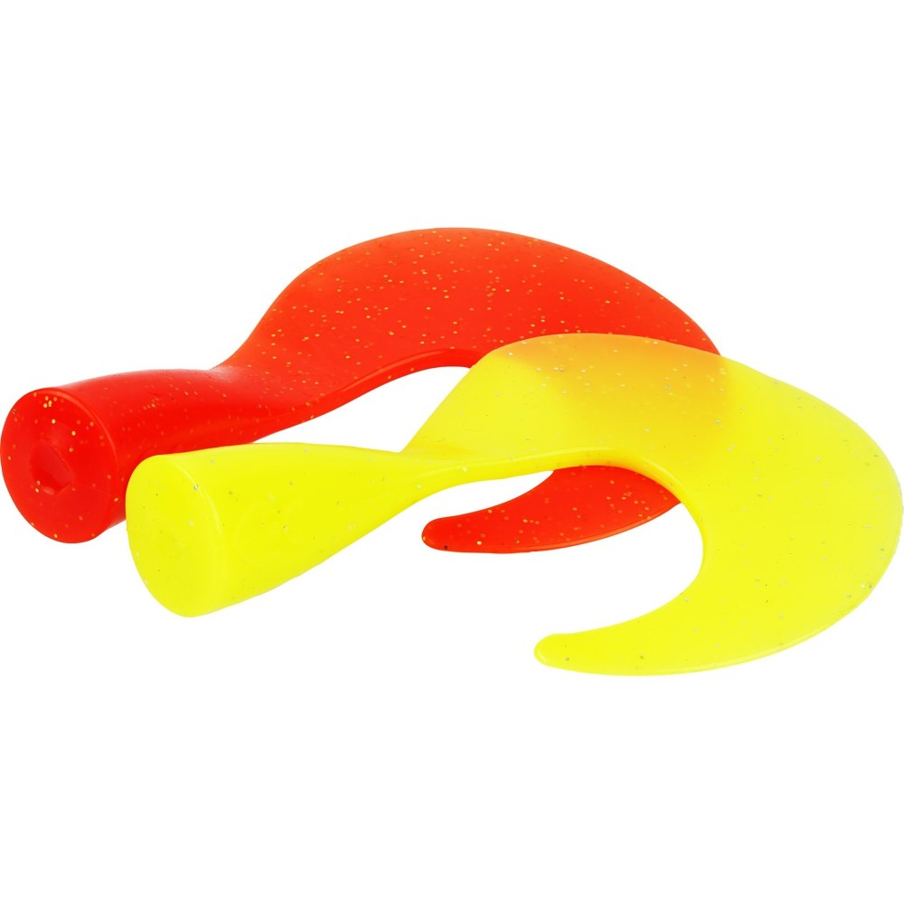 Westin Swim Tail Spare Curltail - Ersatzschwanz Fluo. Orange/Fluo. Yellow - 9cm - 8g - 2 Stück
