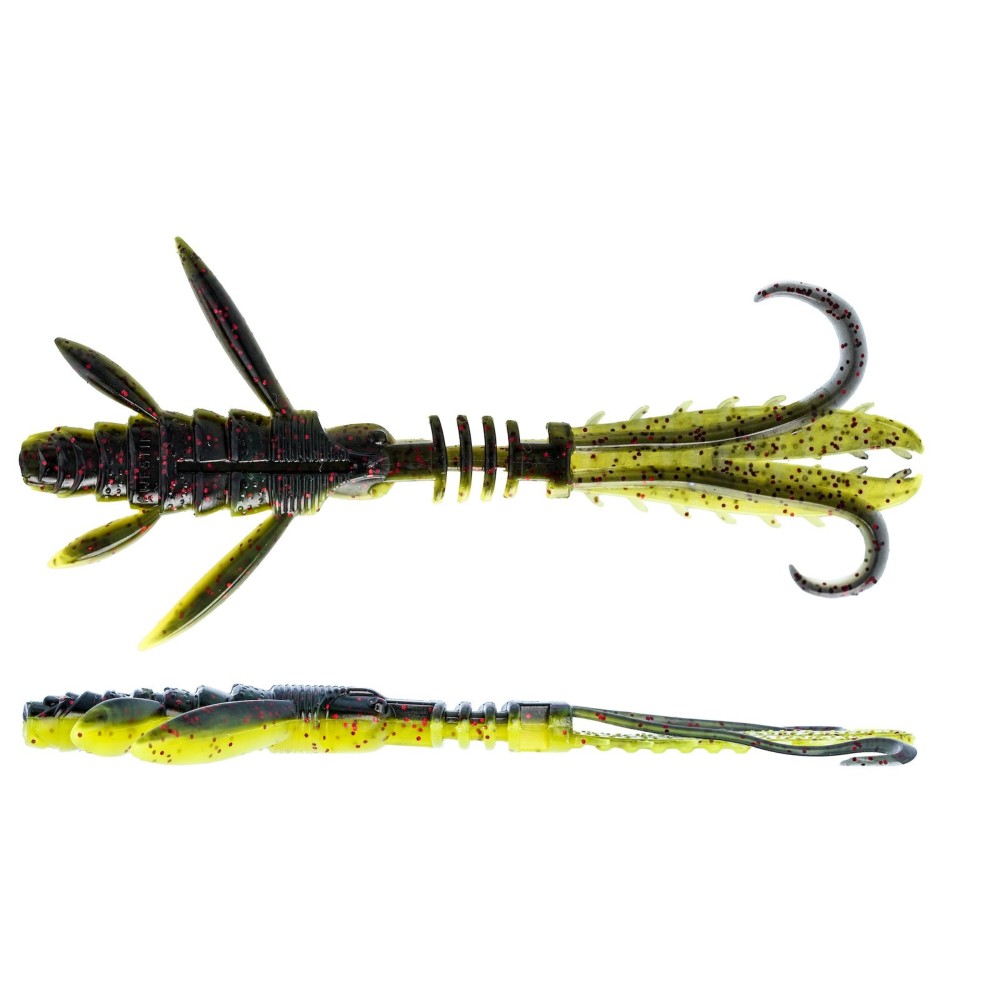 Westin CreCraw Ripplr - Creaturebait Black/Chartreuse - 9,5cm - 4g - 4 Stück