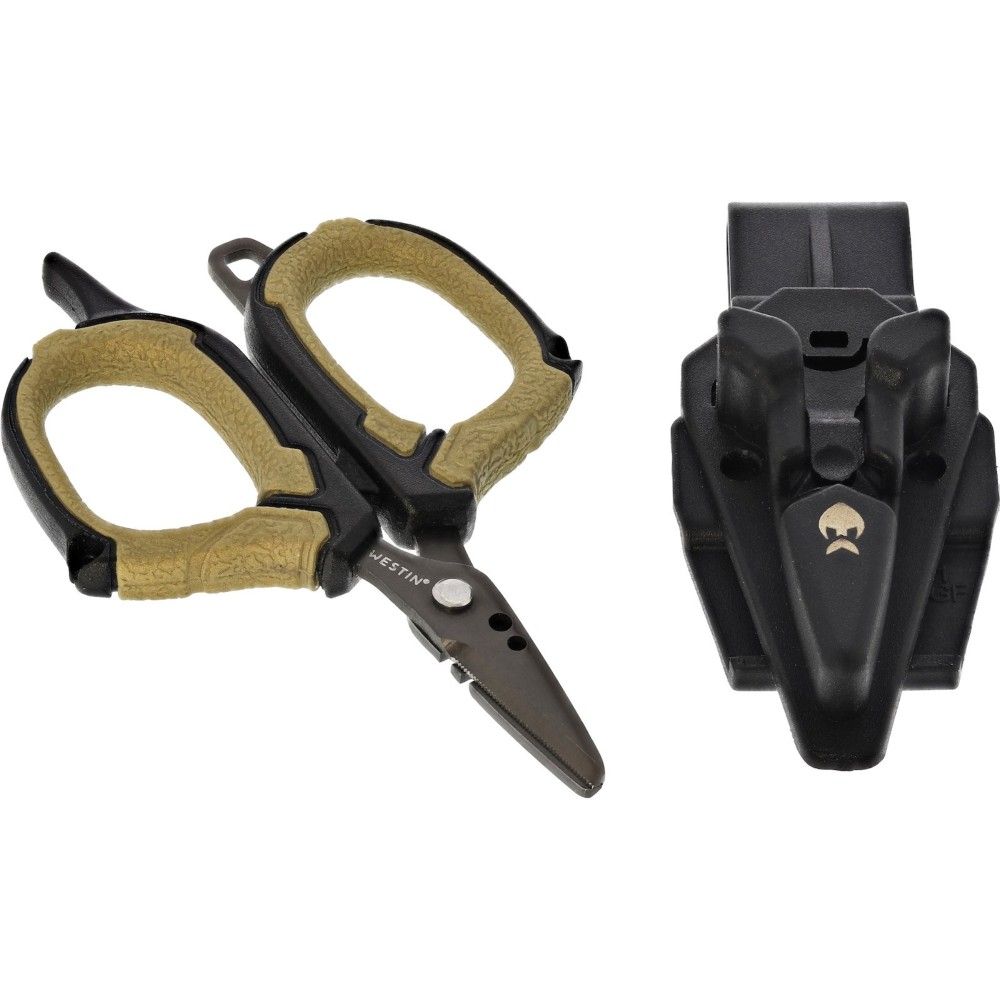 Westin Braid Scissors incl. Sheath - Schere mit Scheide Black Sand - 8,9cm