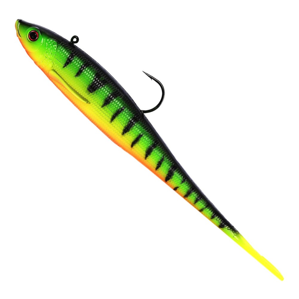 Westin TwitchTeez R2F - vormontierter Gummifisch Firetiger - 9,5cm - 9g -1 Stück