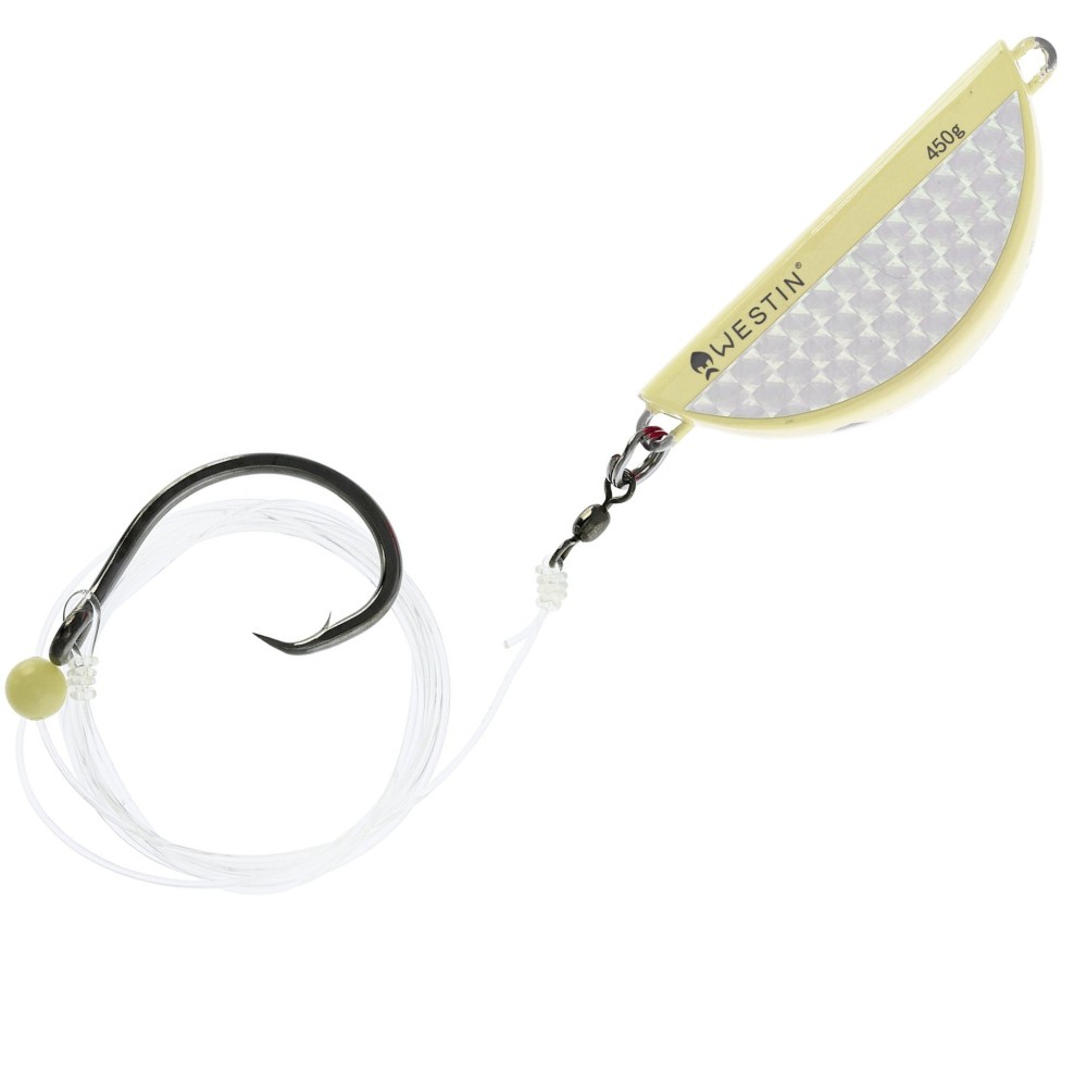 Westin Halibut Anti Twist Rig Circle Hook - Naturködervorfach Glow - 550g - - 1 Stück