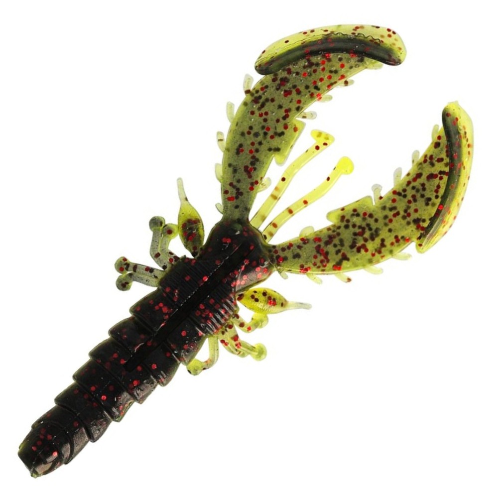 Westin CreCraw Slim Creaturebait - Krebs Black/Chartreuse - 7,5cm - 3g - 4 Stück