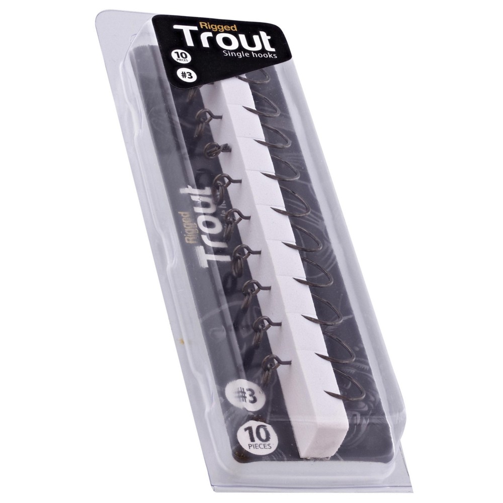 Westin Rigged Trout - Single Hooks - Einzelhaken Black - #4 - 10 Stück